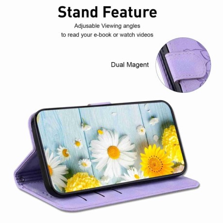 Чохол-книжка Lily Embossed Leather Samsung Galaxy A05s - фіолетовий