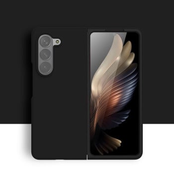 Силиконовый чехол Silicone Skin Feel Folding для Samsung Galaxy Fold 6 - черный