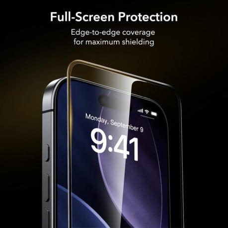Защитное стекло ESR UltraFit Armorite Pro Tempered Glass на iPhone 16 Pro / 17 - Transparent