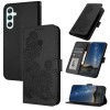 Чехол-книжка Totem Embossed Magnetic Leather на Samsung Galaxy A35 - черный