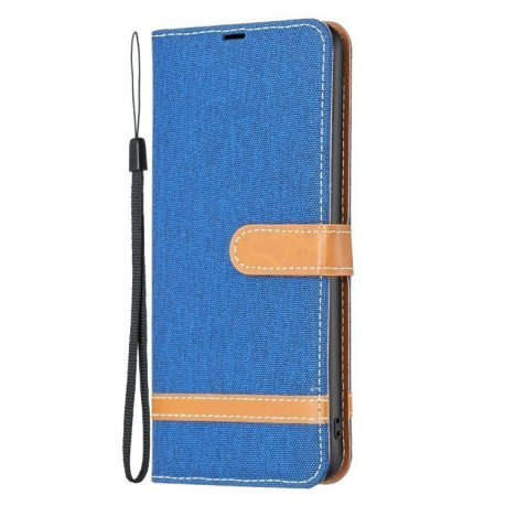 Чохол-книжка Color Matching Denim Texture на Samsung Galaxy S25+ 5G - синій
