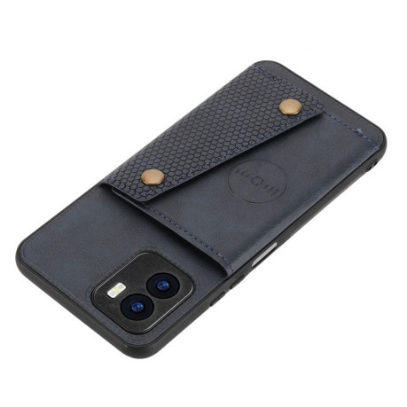 Противоударный чехол Double Buckle для Vivo Y15s - синий
