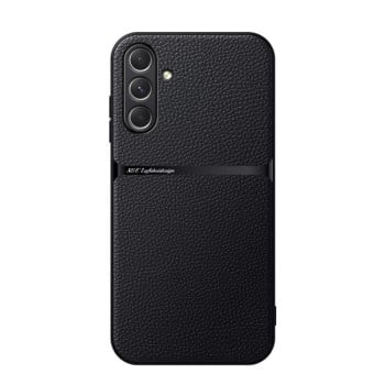 Протиударний чохол Litchi Leather Magnetic Full Coverage Shockproof  для Samsung Galaxy A56 5G - чорний