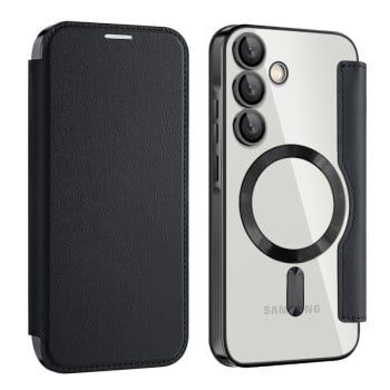 Чехол-книжка Shield MagSafe RFID Anti-theft Leather для Samsung Galaxy A55 5G - черный