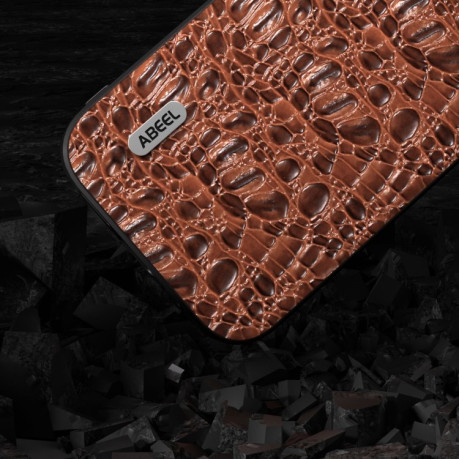 Чохол ABEEL Genuine Leather Canopy для iPhone 15 Pro Max - коричневий