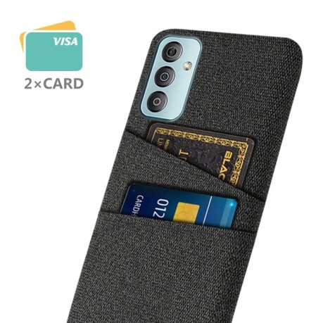 Протиударний чохол Cloth Texture with Dual Card Slots для Samsung Galaxy M23 5G - чорний