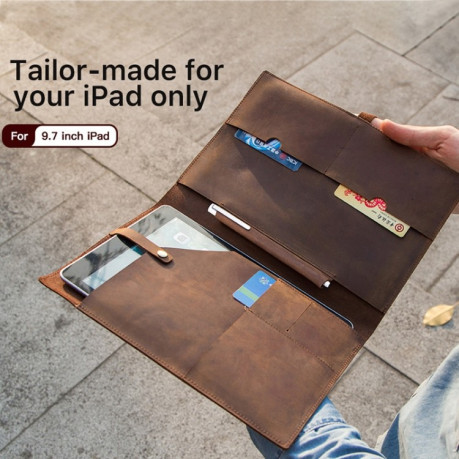 Чехол-сумка CF2002 Retro Crazy Horse Texture для iPad Pro 9.7 - коричневый
