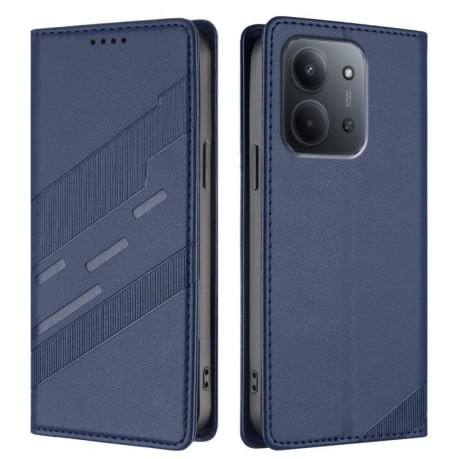Чехол-книжка Embossed Multi-functional Wallet Retro Leather на Xiaomi Redmi 15C 5G / 4G EU 173mm - синий
