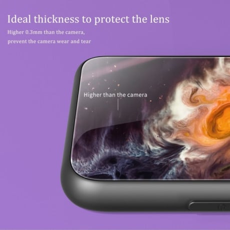 Протиударний скляний чохол Marble Pattern Glass на Samsung Galaxy A34 5G - Beach