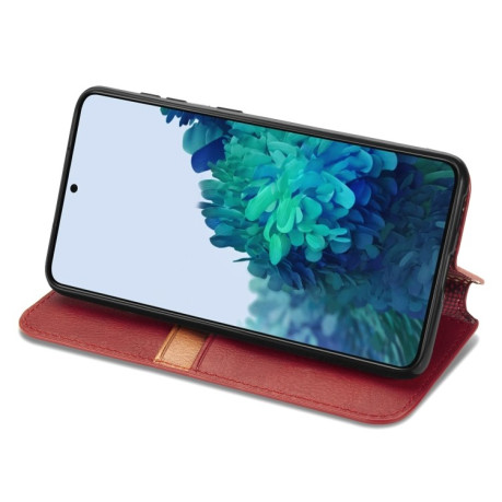 Чохол-книжка Cubic Grid Samsung Galaxy S21 - червоний