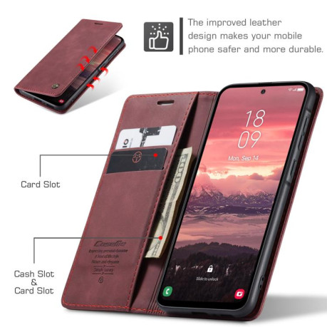 Чехол-книжка CaseMe-013 Multifunctional на Samsung Galaxy A56 - красный