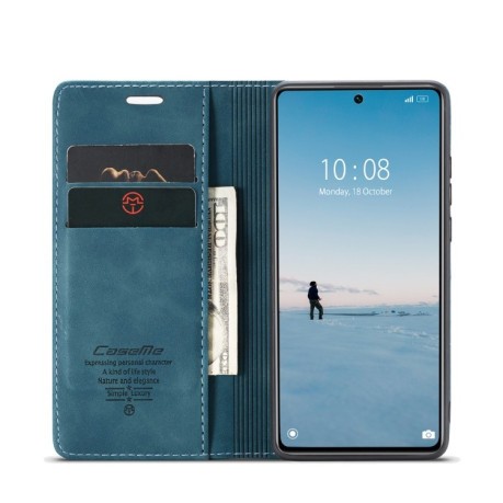 Кожаный чехол CaseMe-013 Multifunctional на Xiaomi 12 Lite - синий