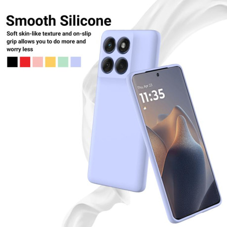 Силиконовый чехол Solid Color Liquid Silicone на Motorola Edge 60 Fusion - фиолетовый