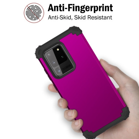 Противоударный чехол Three-piece Anti-drop на  Samsung Galaxy S20 Ultra - фиолетовый