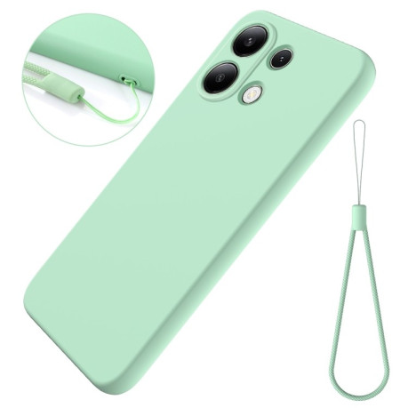 Силиконовый чехол Solid Color Liquid Silicone на Xiaomi Redmi Note 13 4G - зеленый