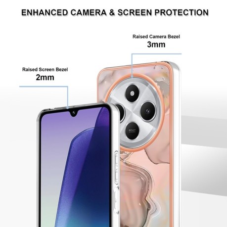 Протиударний чохол Electroplating IMD для Xiaomi Redmi 14C 4G/Poco C75/Redmi A4 5G - Rose Gold