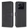 Чохол-книжка Four-leaf Clasp Embossed на Xiaomi Redmi Note 14 5G/Poco M7 Pro 5G - чорний