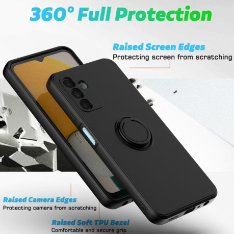 Противоударный чехол Ring Kickstand для  Samsung Galaxy A14 5G - черный