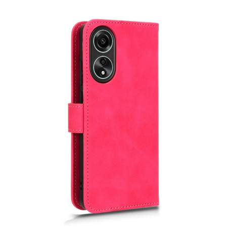 Чехол-книжка Skin Feel Magnetic для OPPO A58 4G - пурпурно-красный