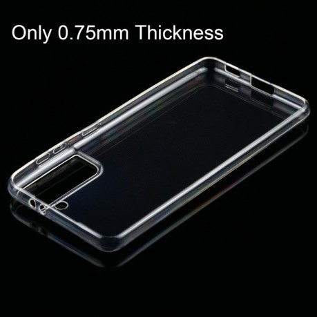 Ультратонкий силиконовый чехол 0.75mm на Samsung Galaxy S21 - прозрачный