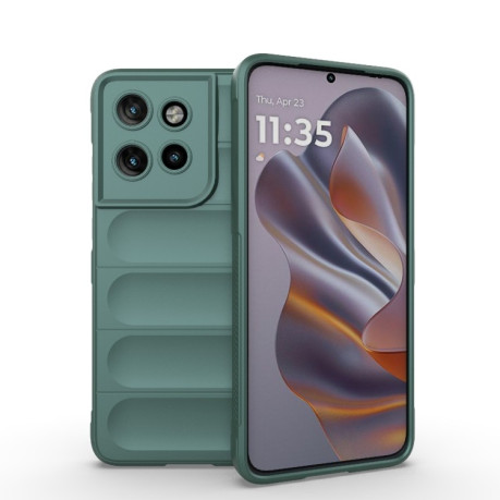 Силиконовый чехол Magic Flannel для Motorola Edge 50 Neo - зеленый