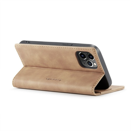 Кожаный чехол CaseMe-013 Multifunctional на iPhone 12 Pro Max - коричневый
