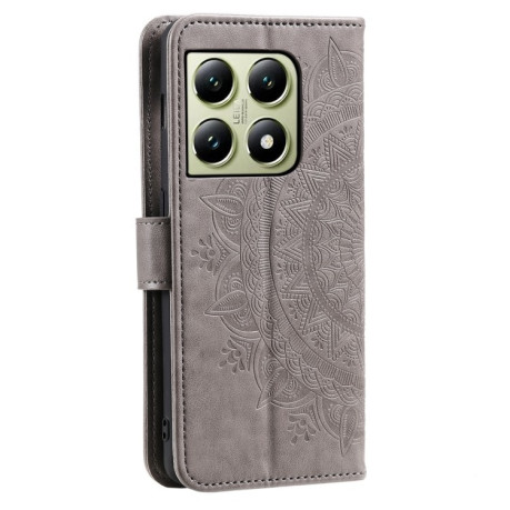 Чохол-книжка Totem Flower для Xiaomi 14T Pro - сірий