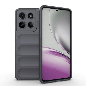 Силіконовий чохол Magic Flannel на Motorola Edge 60 Stylus 5G Global - темно-сірий