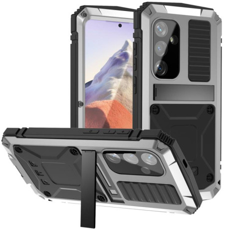 Противоударный чехол R-JUST Life Waterproof для  Samsung Galaxy S25 5G - серебристый