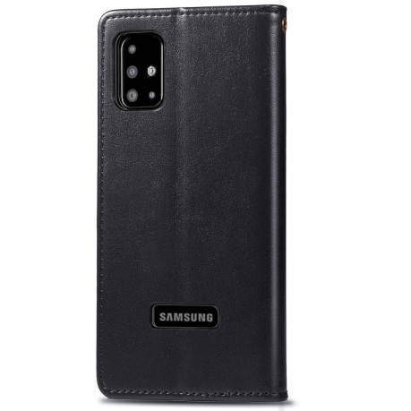 Чехол- книжка Retro Solid Color на Samsung Galaxy A51-черный