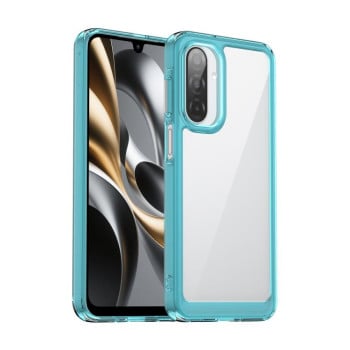 Протиударний чохол Colorful Acrylic Series із кольоровою силіконовою боковиною на Samsung Galaxy A17 5G - синій