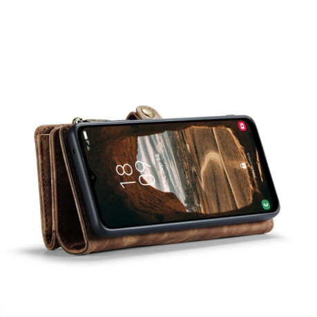 Чохол-гаманець CaseMe 008 Series Zipper Style на Samsung Galaxy A14 5G - коричневий