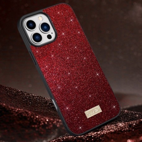 Чехол SULADA Glittery для iPhone 16 Pro Max - красный