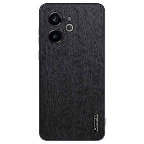 Чохол Tree Bark Leather Shockproof для Realme GT 6 - чорний