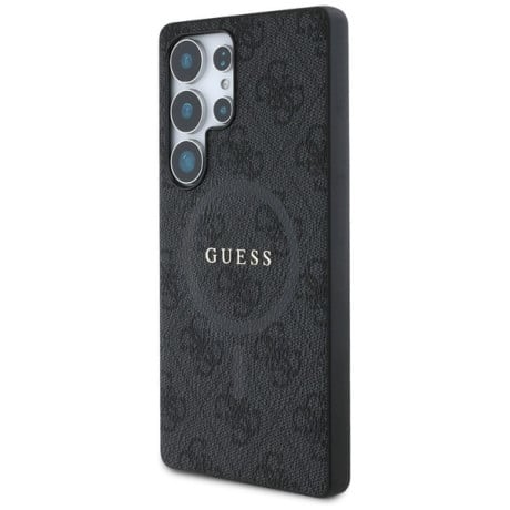 Оригінальний чохол Guess 4G Round Patch Classic Logo MagSafe для Samsung Galaxy S25 Ultra - black