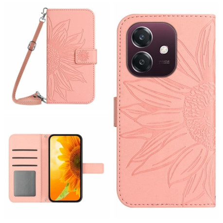 Чехол-книжка Skin Feel Sun Flower для OPPO A3/A3x/A40m- розовый