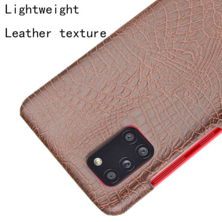 Удароміцний чохол Crocodile Texture Samsung Galaxy A31 - коричневий