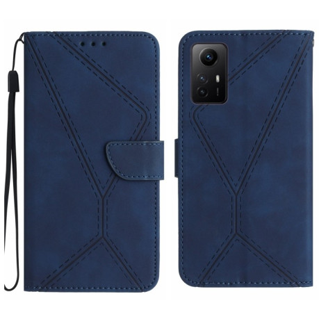 Чехол-книжка Stitching Embossed для Xiaomi Redmi Note 12S - синий