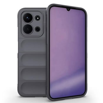 Силіконовий чохол Magic Flannel на Xiaomi Redmi 15C 5G/4G EU 173mm - темно-сірий