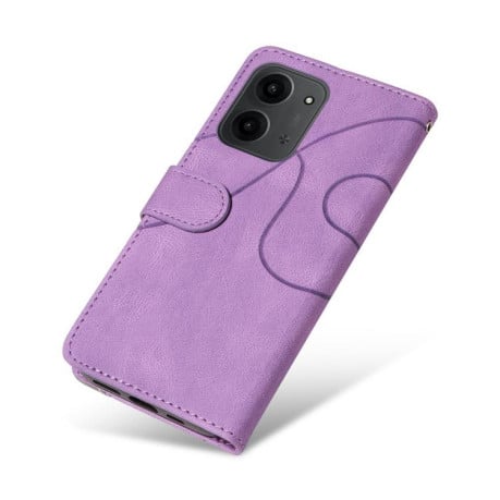 Чохол-книжка Dual-color Splicing Flip Leather на Xiaomi Redmi 15C 4G EU / 15C 5G 173.1mm - фіолетовий