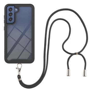 Противоударный чехол Starry Sky with Neck Strap для Samsung Galaxy S21 FE - черный
