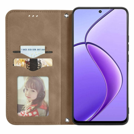 Чехол-книжка Retro Skin Feel Business Magnetic для Realme 13 5G/12 5G/12X 5G - коричневый