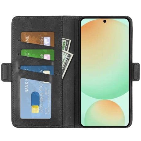 Чехол-книжка с двусторонней магнитной застёжкой на Samsung Galaxy S25 FE 5G - черный