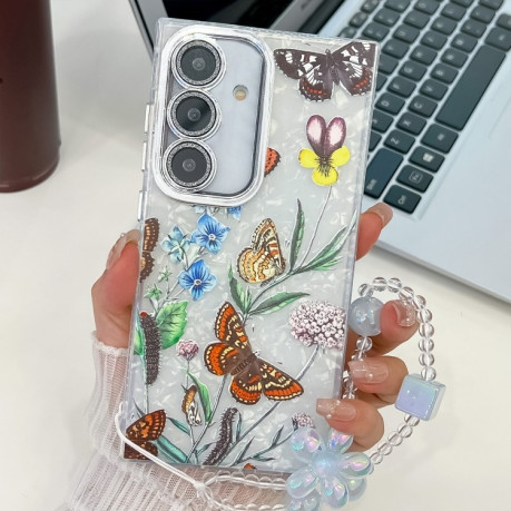 Противоударный чехол Flowers and Plants Series для Samsung Galaxy S25 5G - Butterfly Love Flower