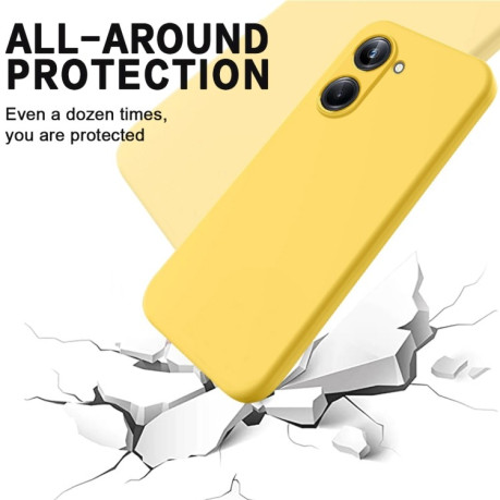 Силіконовий чохол Solid Color Liquid Silicone на Realme 10 Pro 5G - жовтий