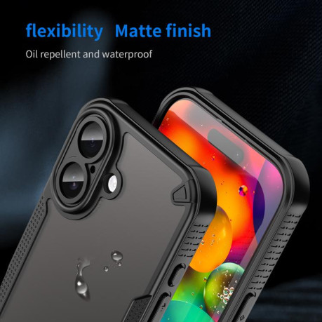 Противоударный чехол Armor Glaze PC Hybrid для iPhone 17 - черный