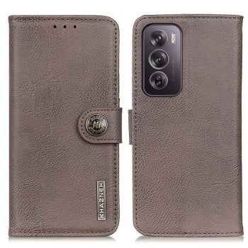 Чехол-книжка KHAZNEH Cowhide Texture на  OPPO Reno 12 Pro 5G Global - хаки