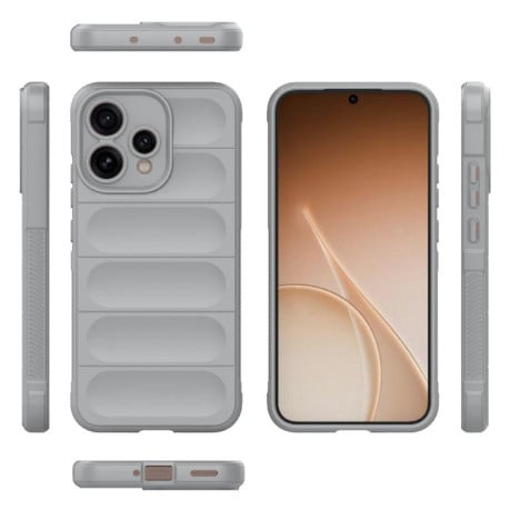 Силиконовый чехол Magic Flannel для OPPO Reno15 5G Global / Reno 15c 5G — серый