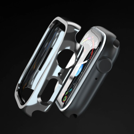 Противоударная накладка Electroplated Hollow для Apple Watch Series 8 / 7 45mm - черная