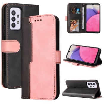 Чохол-книжка Business Stitching-Color для Samsung Galaxy A33 5G - рожевий